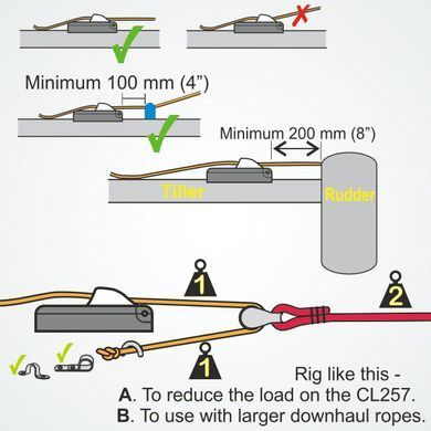 Стопор Clamcleat CL257 Auto-Release Racing Mini