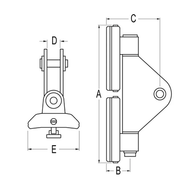 Главная каретка Ronstan Ballslide&trade; Series 8 290 х 51 мм