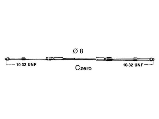 Кабель газу/реверсу Ultraflex MACH ZERO - 7 ft (2.14 м)