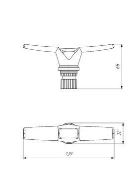 Швартовочный кнехт BORIKA FASTen Fc229 черный
