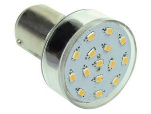 Лампа LED 15xSMD - BA15s, білий теплий 2700K &Oslash; 26,5 x 35,5 мм