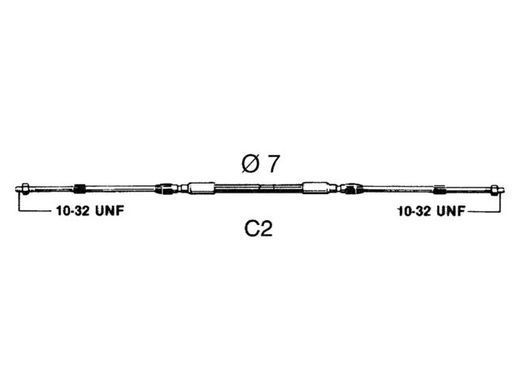 Кабель газу/реверсу Ultraflex C2 - 5 ft (1,53 м)