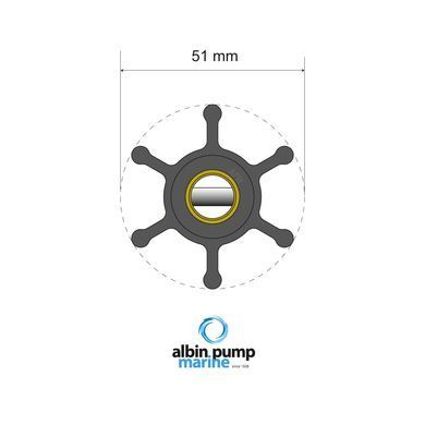 Крыльчатка Albin Premium Impeller &Oslash;51,0 мм kit PN 06-01-005
