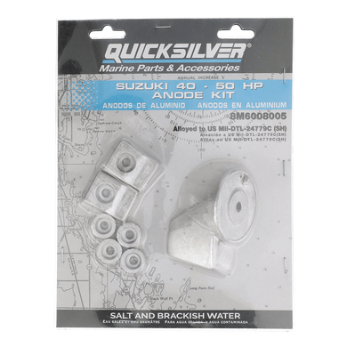 Комплект алюмінієвих анодів Quicksilver 8M6008005 для Suzuki 40-50hp