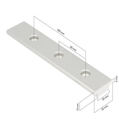 Погон стаксель-шкота Т-образный Pfeiffer Marine 32 x 4 мм 1,0 м