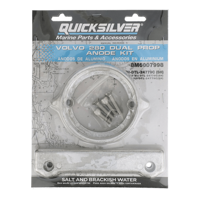 Комплект алюмінієвих анодів Quicksilver 8M6007998 для колонок Volvo 280 Duoprop