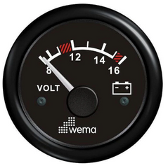 Вольтметр WEMA 12V чорний