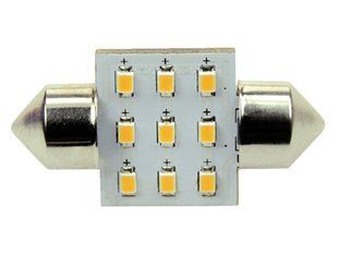 Лампа LED 9xSMD - Festoon, білий теплий 2700K &Oslash; 17 x 31 мм