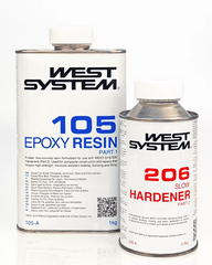 WEST SYSTEM A-Pack 206A 1,2 кг - Епоксидна смола 105 + Затверджувач 206