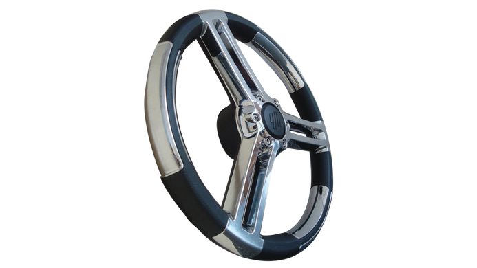 Штурвал Ultraflex Doria чорний/хром, 350 мм