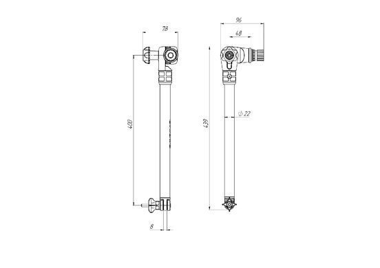 Держатель трансдьюсера BORIKA FASTen FT400-90 gray/aluminum