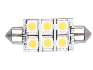 Лампа LED 8xSMD - Festoon, білий теплий 3000K &Oslash; 16 x 42 мм