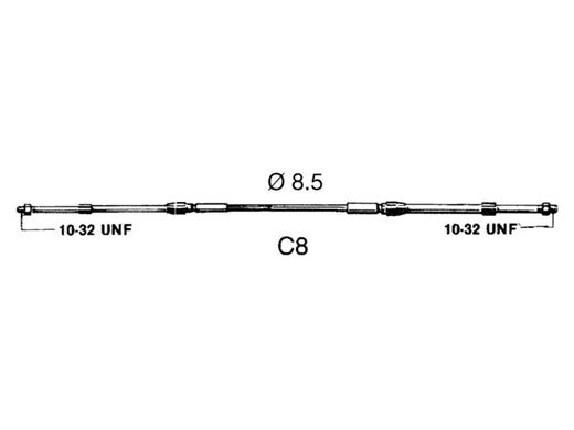 Кабель газу/реверсу Ultraflex C8 - 5 ft (1,53 м)