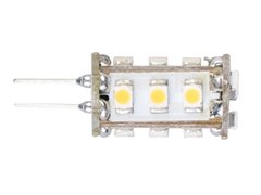 Лампа LED 15xSMD - G4, тёплый белый 3000K Ø 13,0 x 34,0 мм