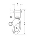 Карабин Ronstan RF6170 для блоков Series 40 и Series 50