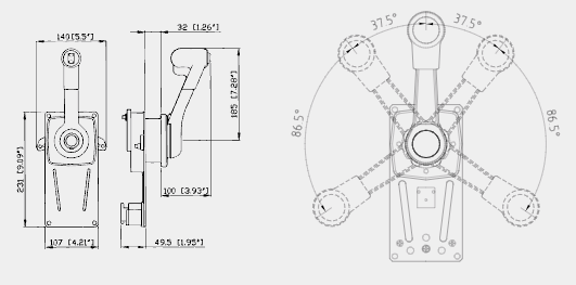 Контроллер Ultraflex B183 с блокировкой нейтрального положения
