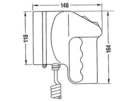 Портативный прожектор Aqua Signal Bremen - галоген 12V / 30W