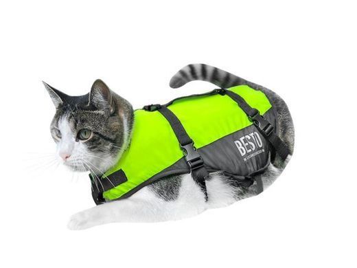 Рятувальний жилет для котів Besto Cat Deluxe - 0-3 кг - Жовтий/чорний